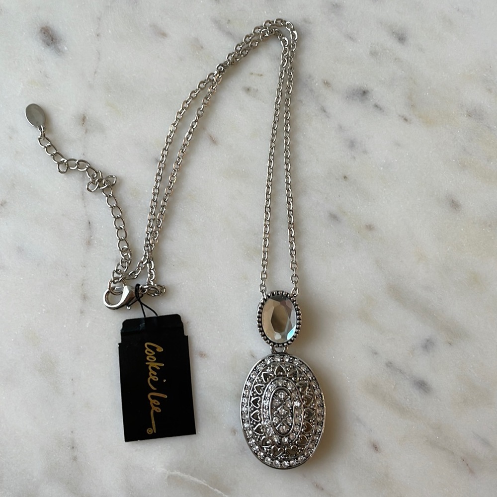 Cookie Lee brooch style Necklace